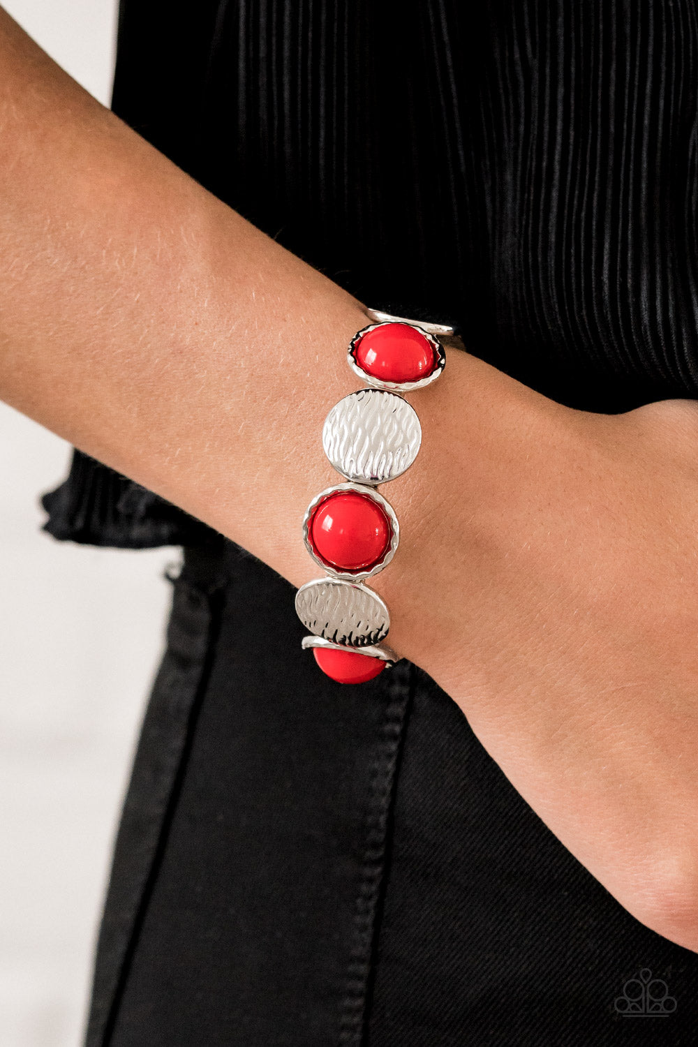 Paparazzi ♥ Boardwalk Boho - Red ♥ Bracelet
