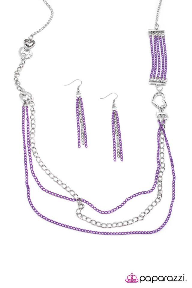 Paparazzi ♥ Head Over Heels - Purple ♥ Necklace