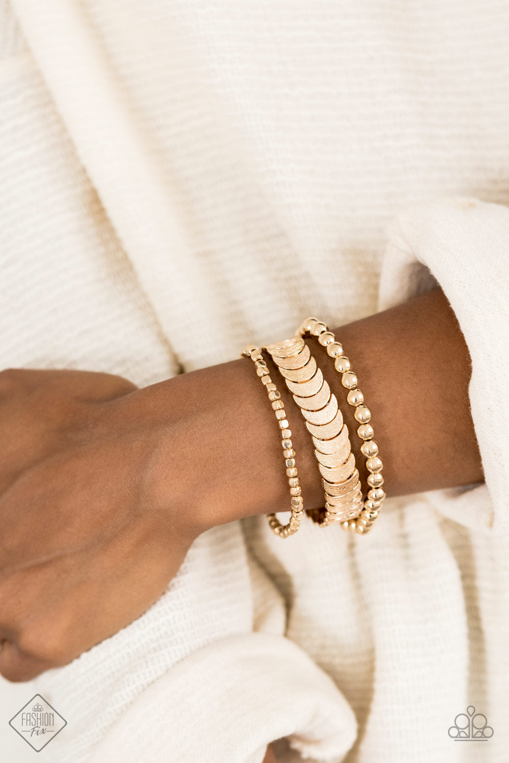 Paparazzi ♥ LAYER It On Me - Gold ♥ Bracelet