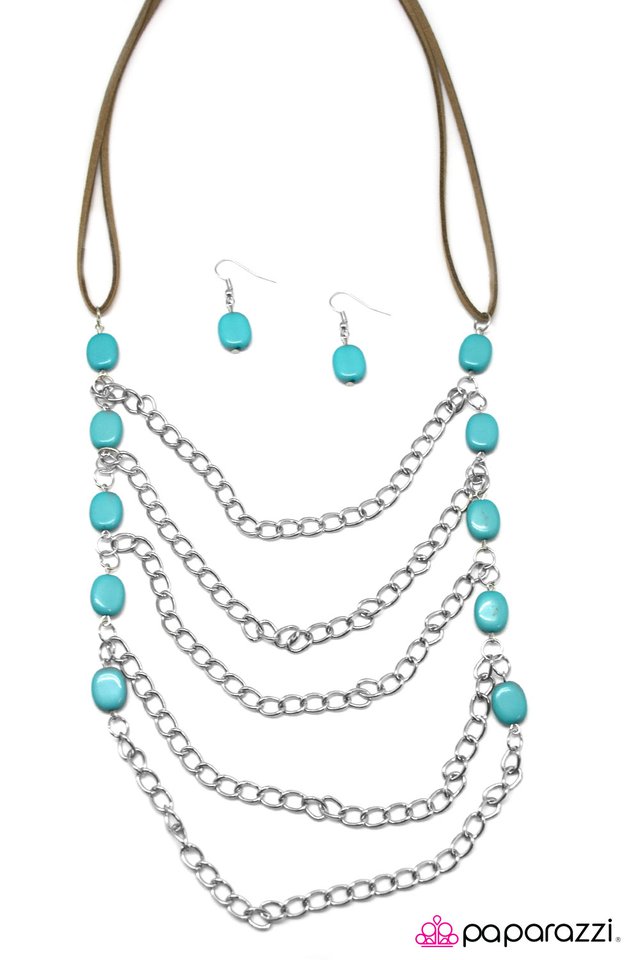 Paparazzi ♥ Unearthed - Blue ♥ Necklace