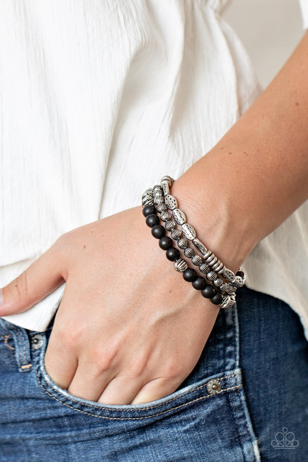Paparazzi ♥ Trail Mix Mecca - Black ♥ Bracelet