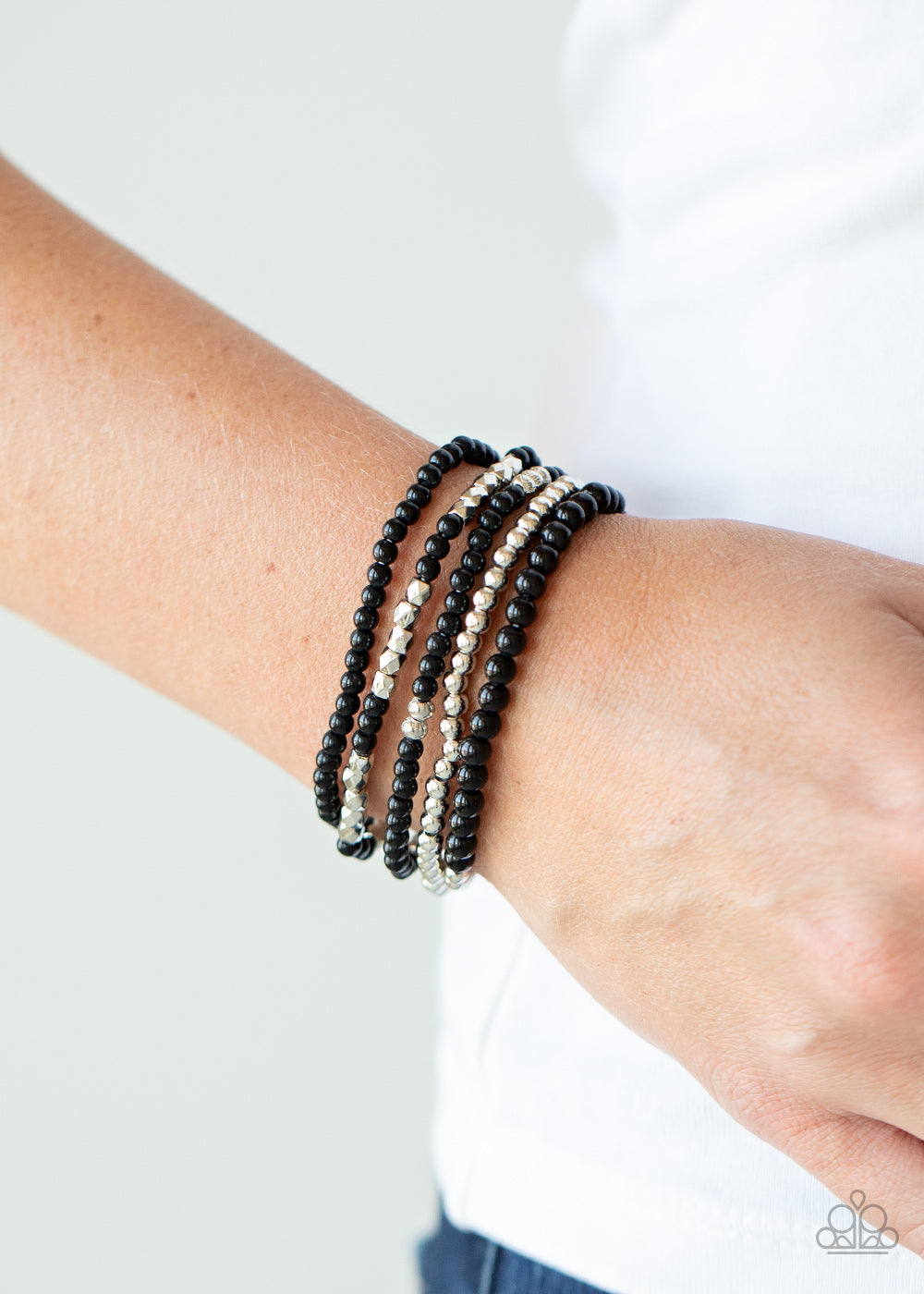 Paparazzi ♥ Stacked Showcase - Black ♥ Bracelet