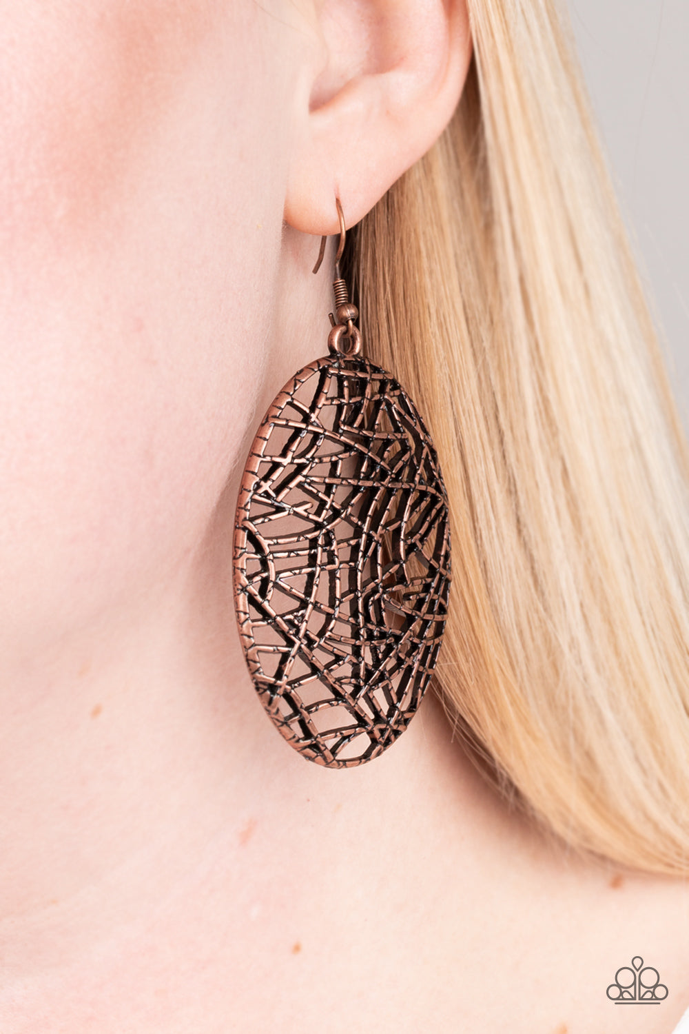 Paparazzi ♥ Way Out of Line - Copper ♥ Earrings