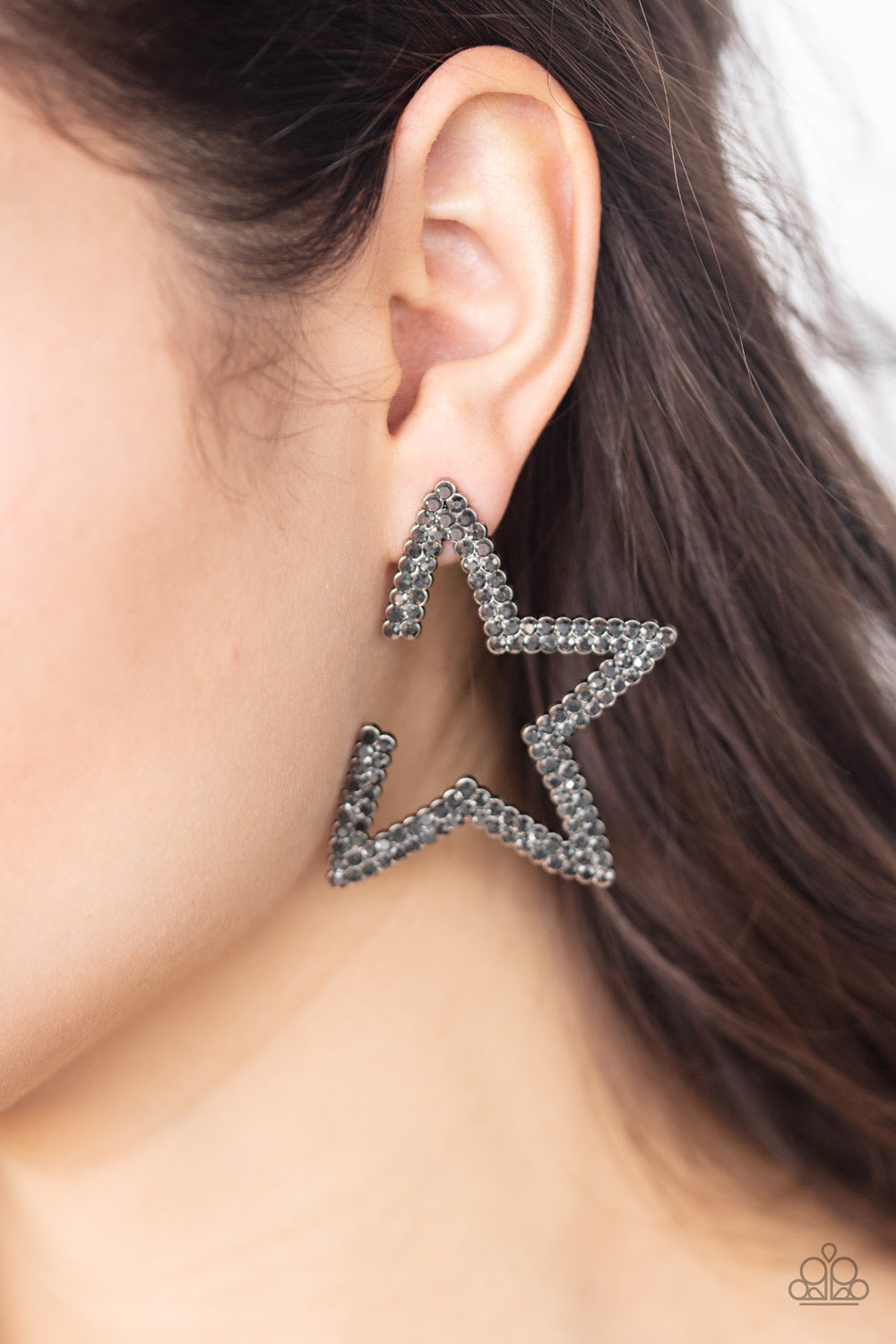 Paparazzi ♥ Star Player - Silver ♥ Post Earrings