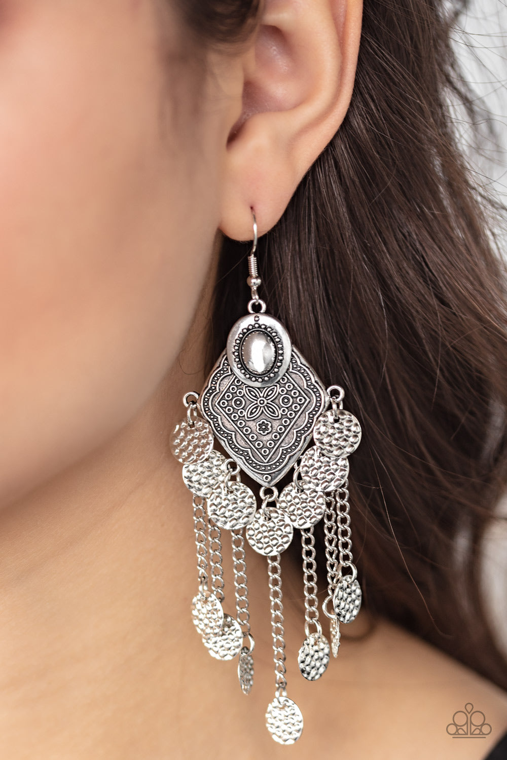 Paparazzi ♥ Garden Explorer - Silver ♥ Earrings