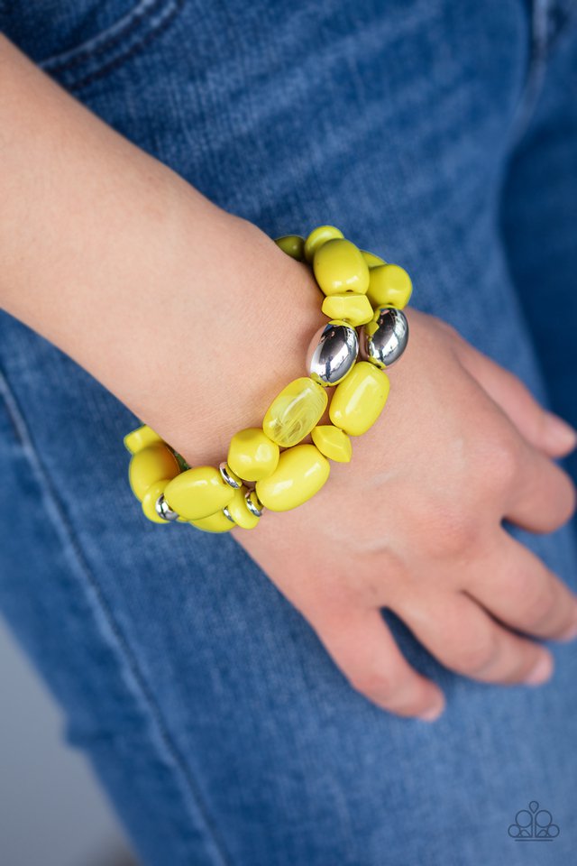 Paparazzi ♥ Fruity Flavor - Yellow ♥ Bracelet