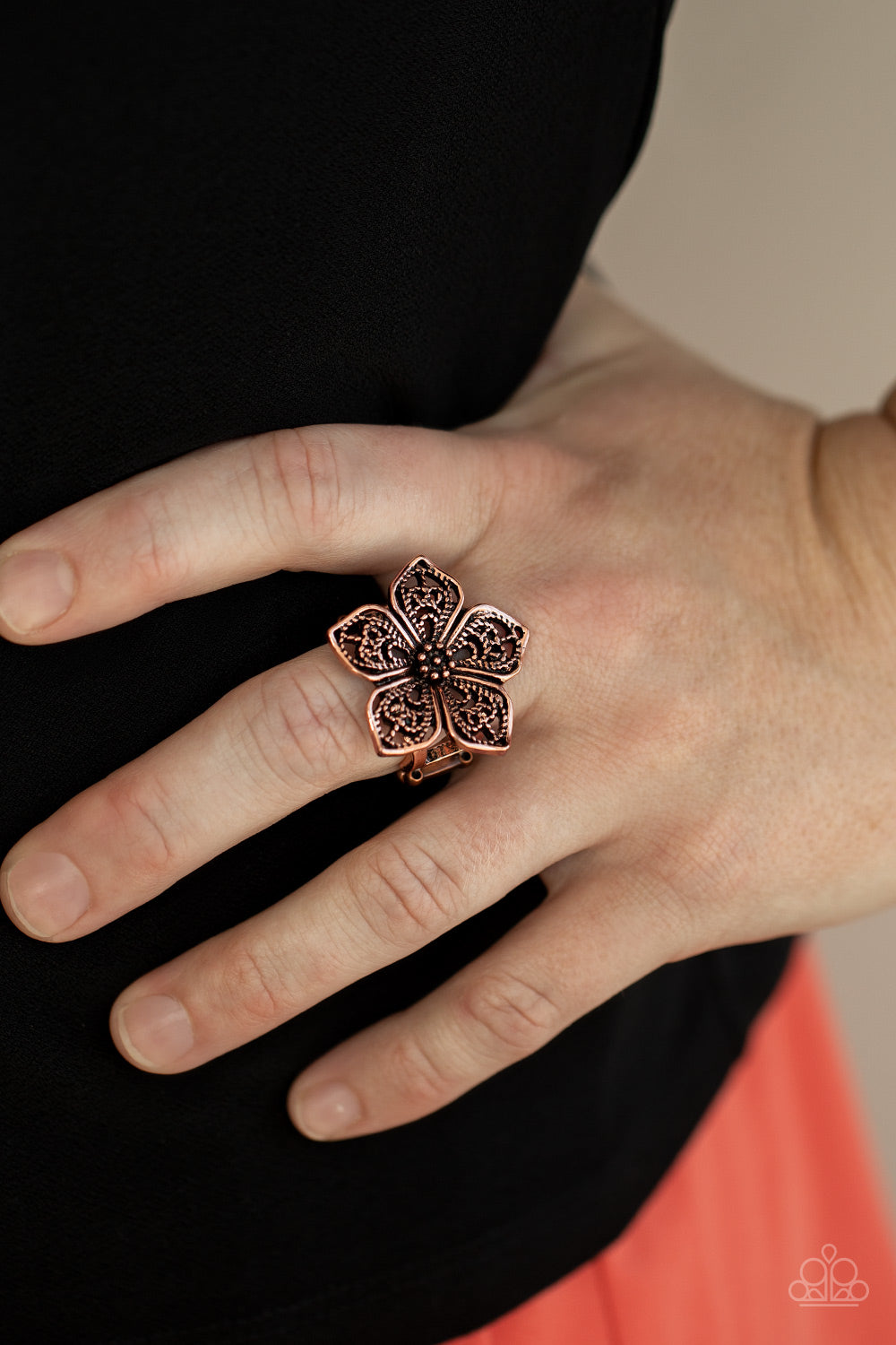Paparazzi ♥ Full Bloom Fancy - Copper ♥ Ring
