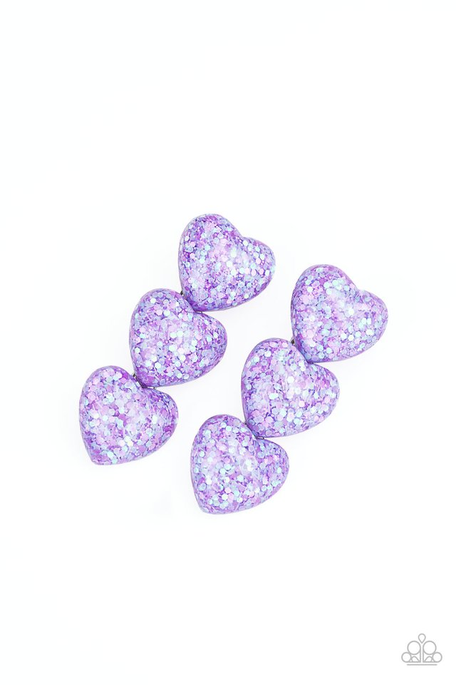 Paparazzi ♥ Heart Full of Confetti - Purple ♥ Hair Clip