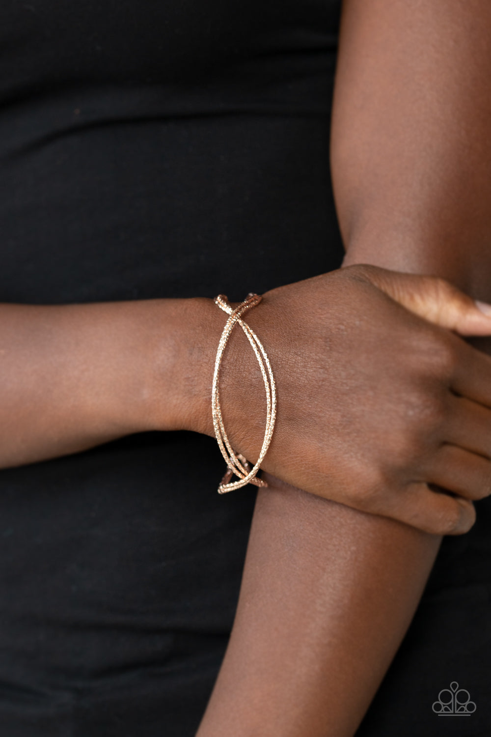Paparazzi ♥ Bending Over Backwards - Rose Gold ♥ Bracelet