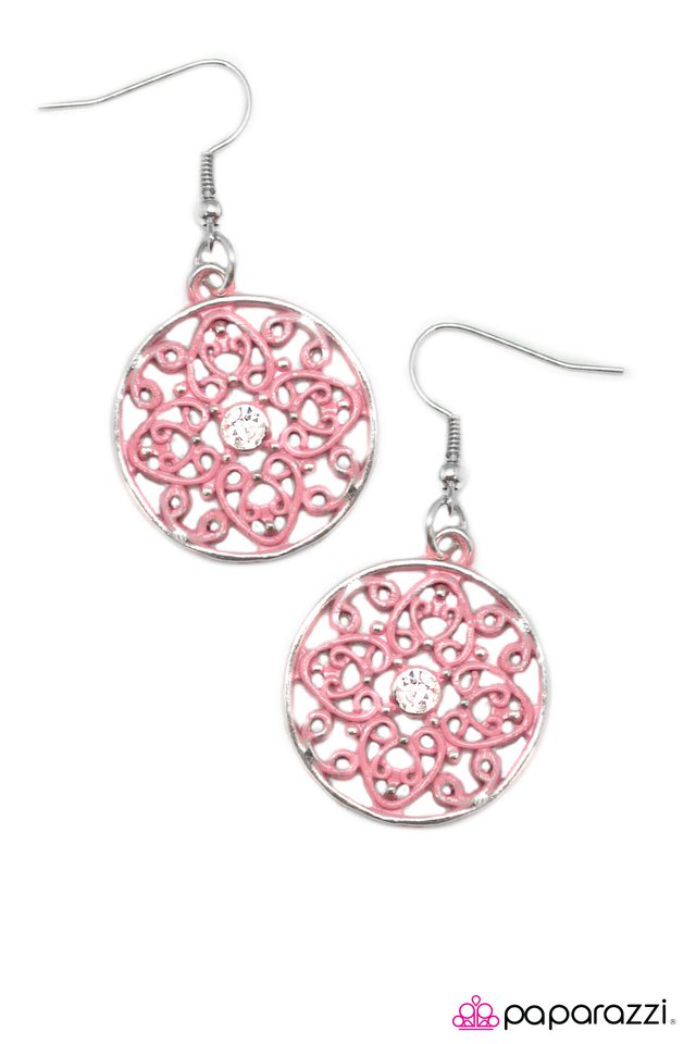 Paparazzi ♥ Due West - Pink ♥ Earrings