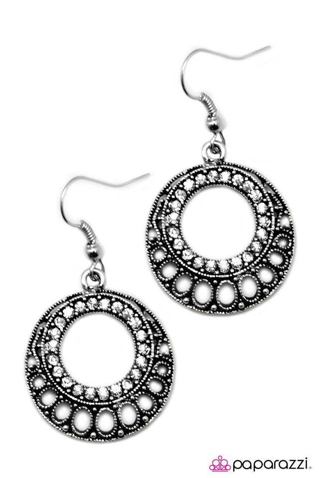 Paparazzi ♥ Party Like A Rockstar - White ♥ Earrings