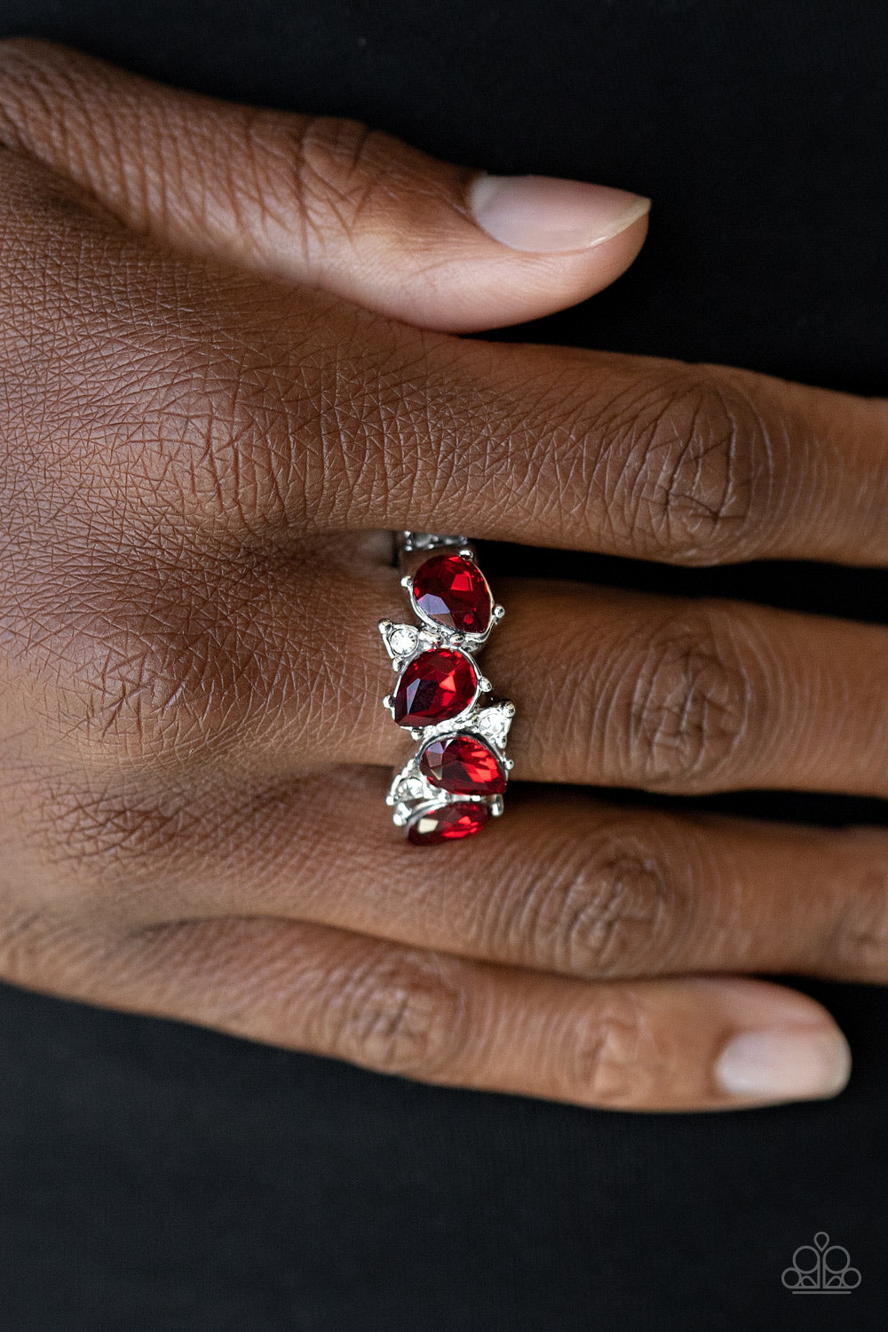 Paparazzi ♥ Majestically Modern - Red ♥ Ring