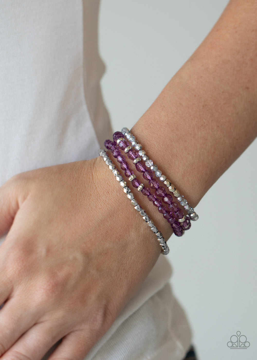 Paparazzi ♥ Crystal Crush - Purple ♥ Bracelet