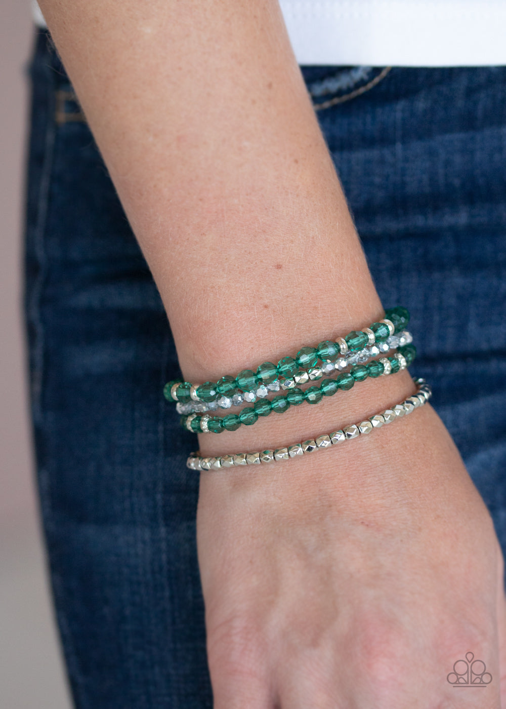 Paparazzi ♥ Crystal Crush - Green ♥ Bracelet