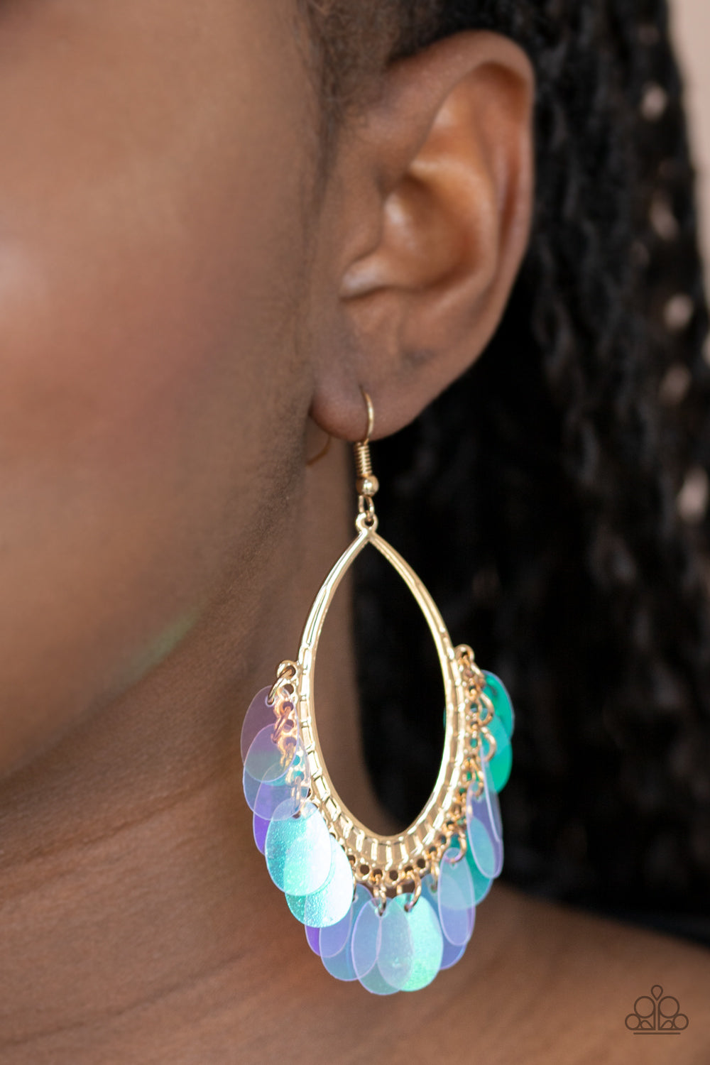 Paparazzi ♥ Mermaid Magic - Gold ♥ Earrings