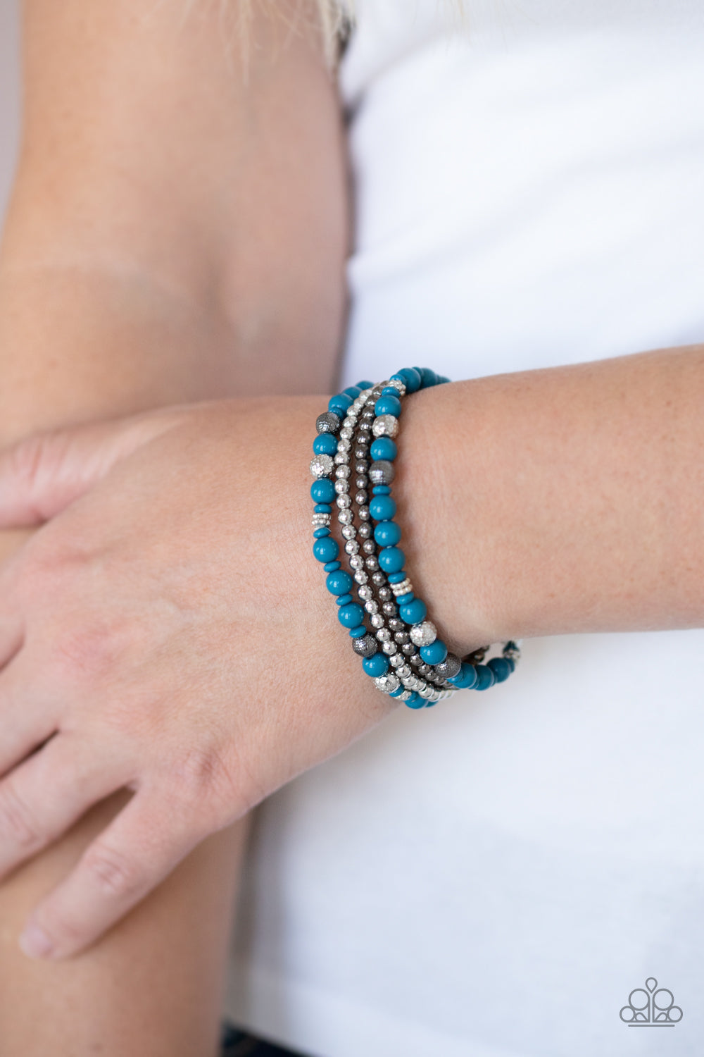 Paparazzi ♥ Stacked Style Maker - Blue ♥ Bracelet