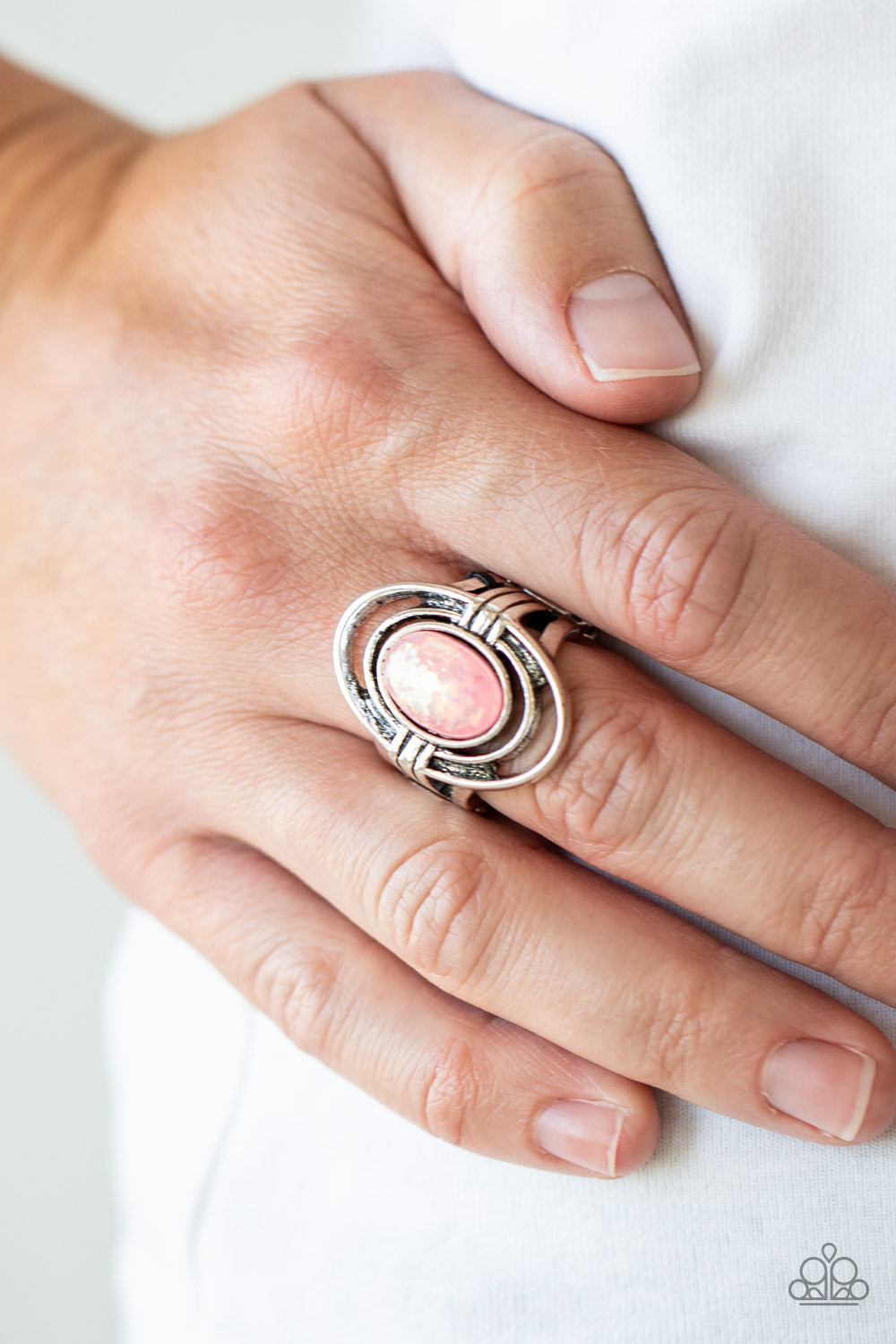 Paparazzi ♥ Peacefully Pristine - Pink ♥ Ring