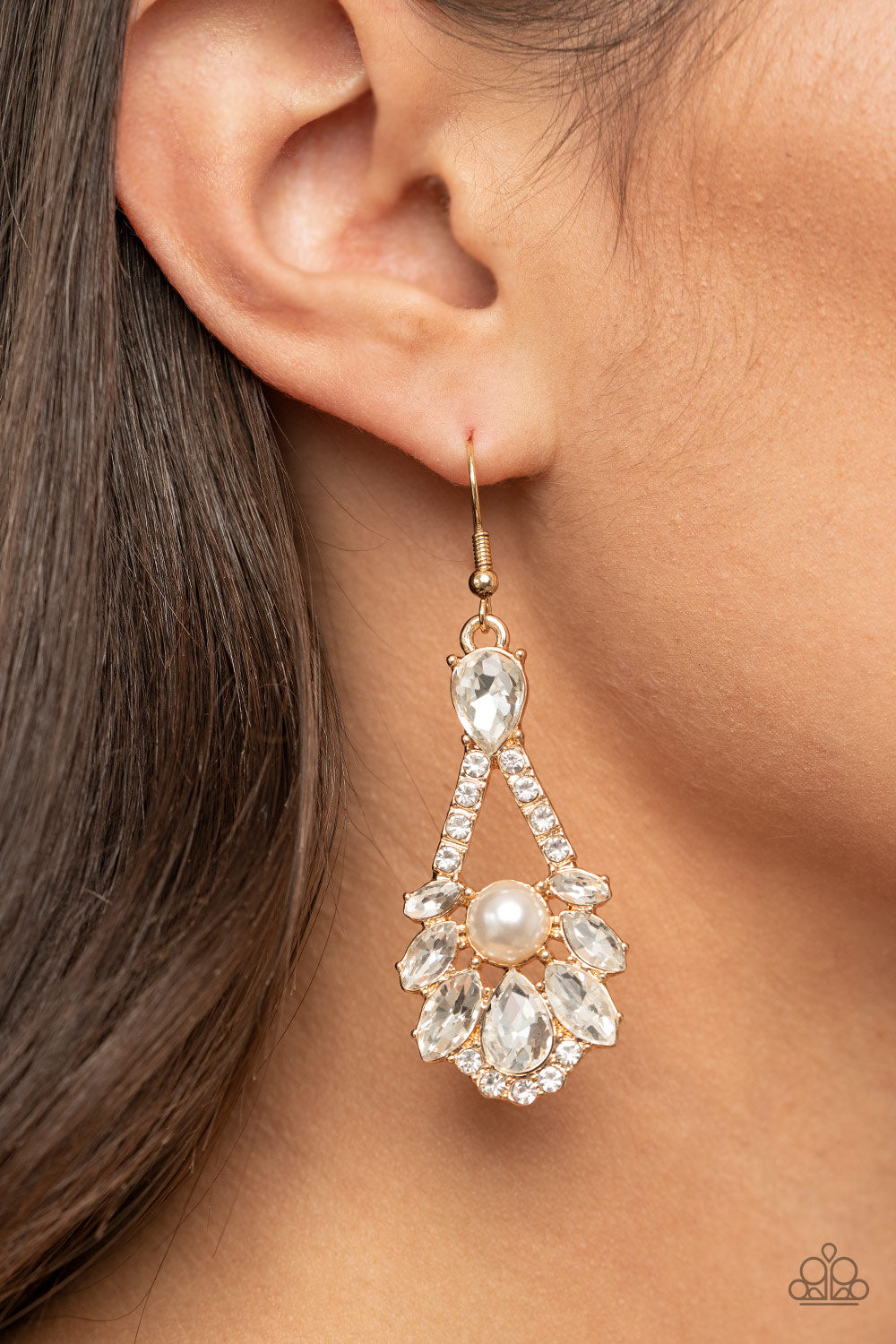 Paparazzi ♥ Prismatic Presence - Gold ♥ Earrings