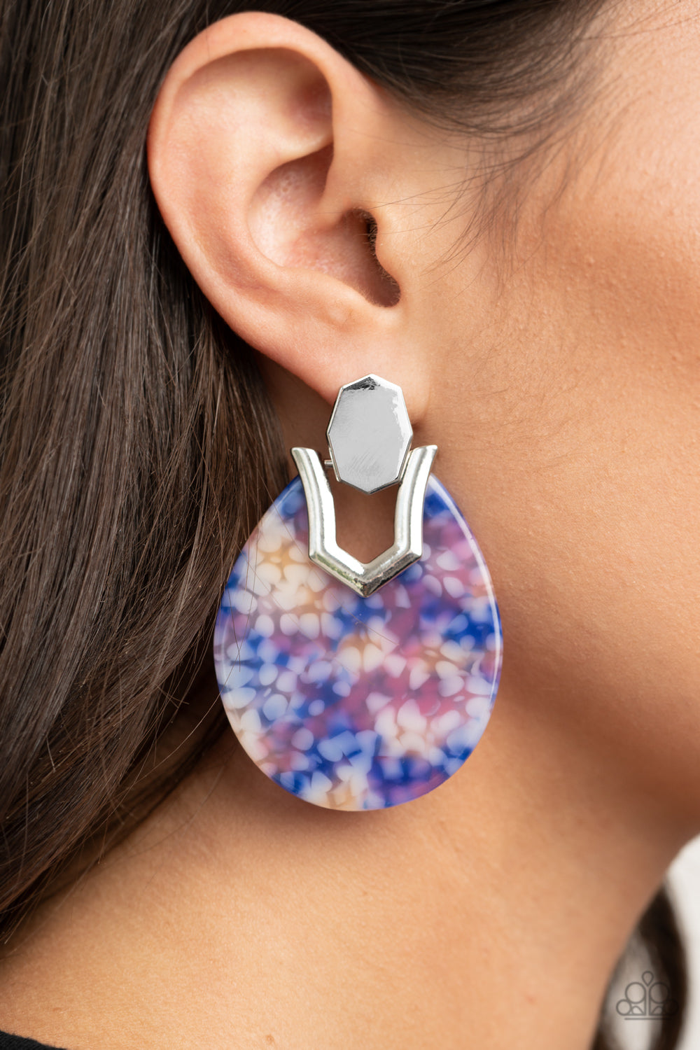 Paparazzi ♥ HAUTE Flash - Blue ♥ Post Earrings