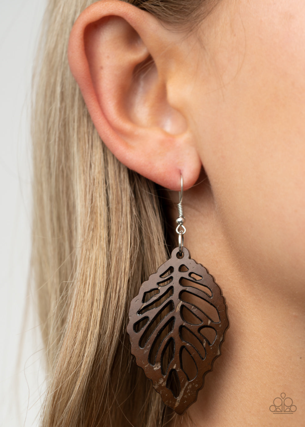 Paparazzi ♥ LEAF Em Hanging - Brown ♥ Earrings
