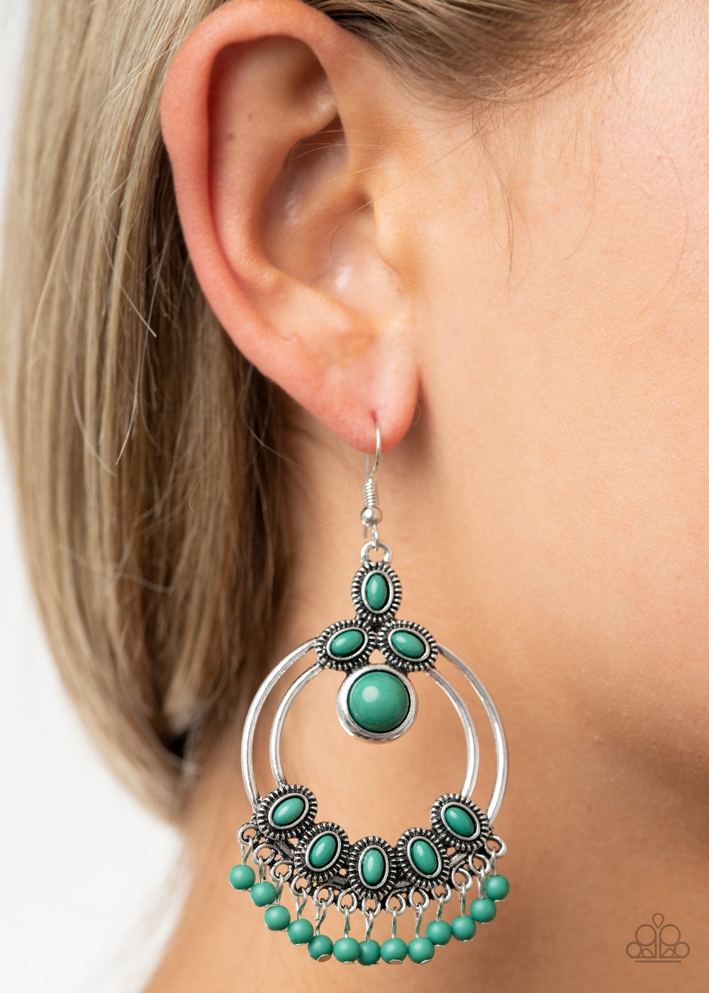 Paparazzi ♥ Palm Breeze - Green ♥ Earrings