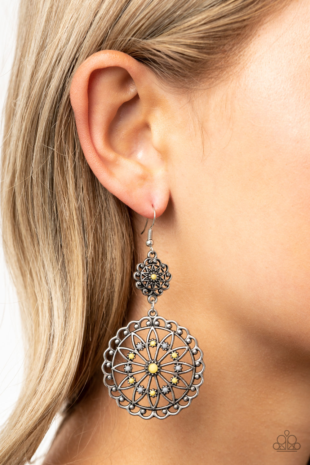 Paparazzi ♥ Beaded Brilliance - Yellow ♥ Earrings