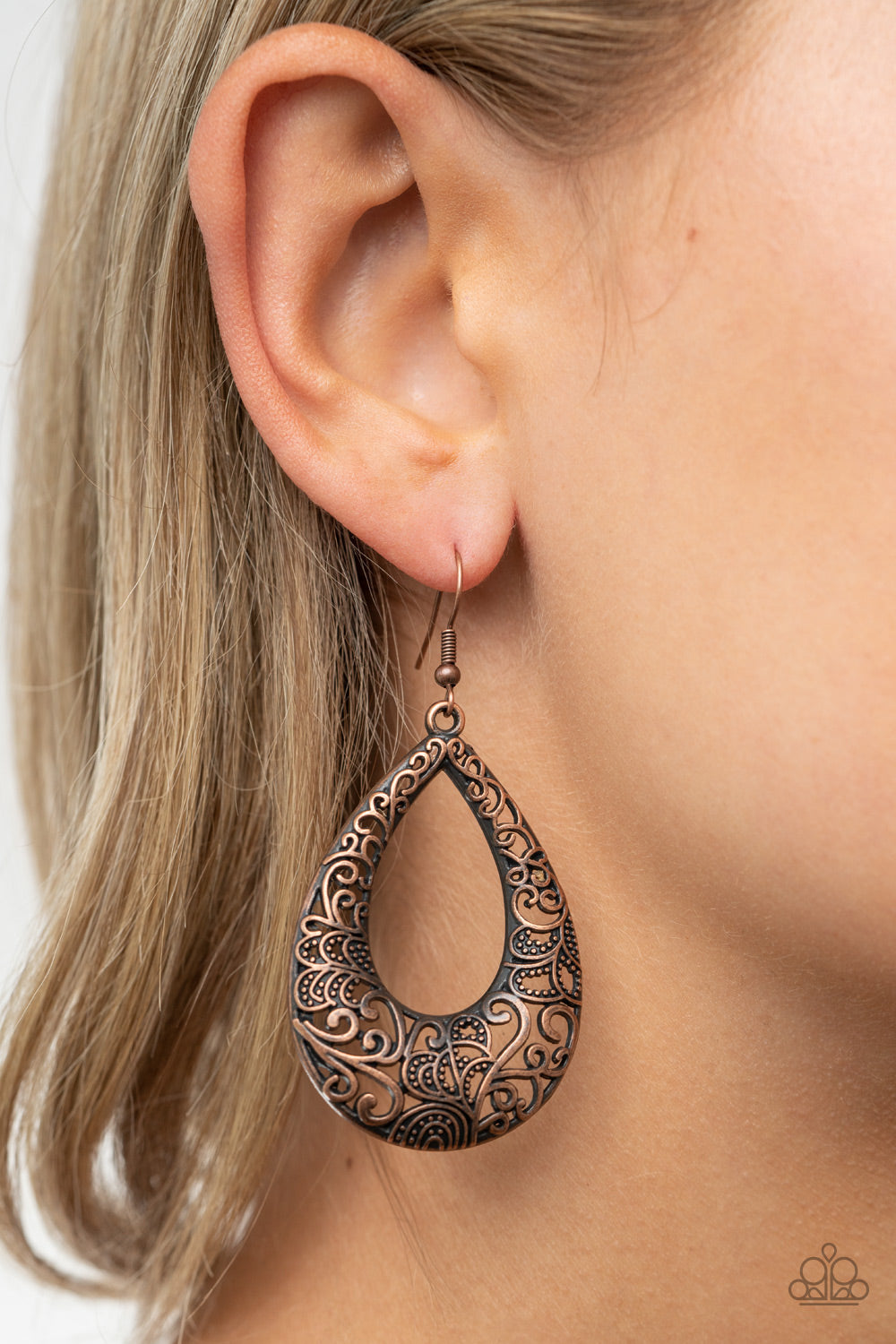 Paparazzi ♥ Get Into The GROVE - Copper ♥ Earrings