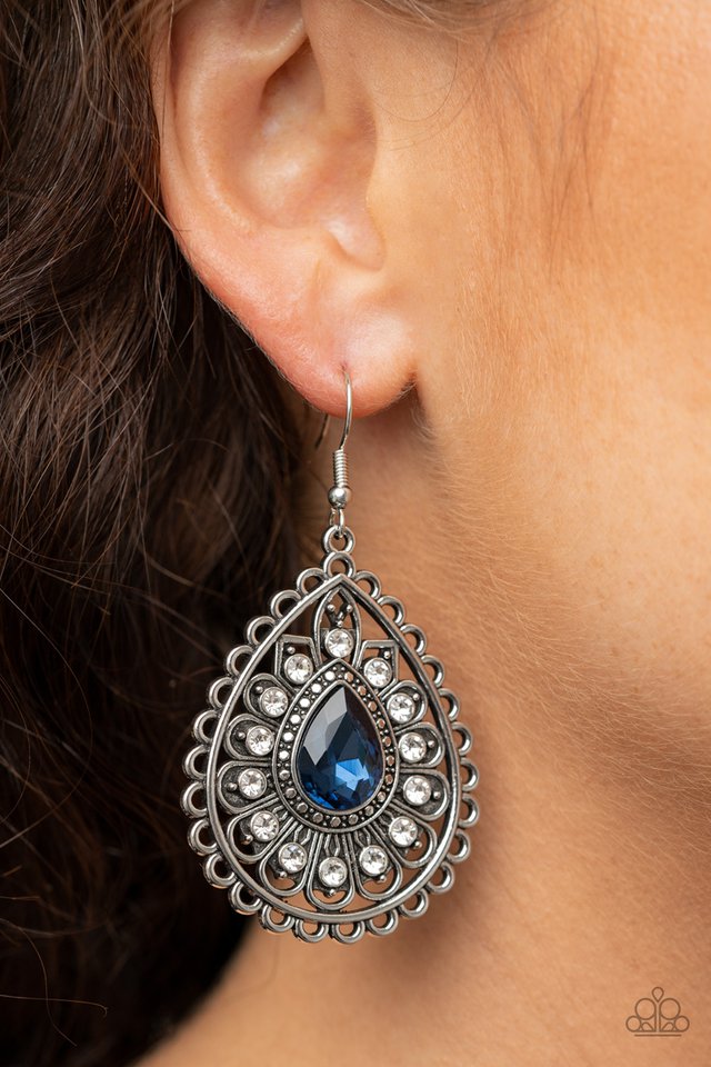 Paparazzi ♥ Eat, Drink, and BEAM Merry - Blue ♥ Earrings