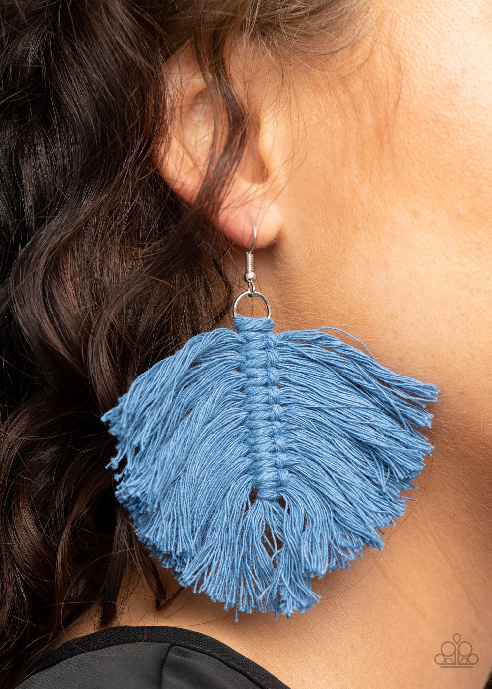 Paparazzi ♥ Macrame Mamba - Blue ♥ Earrings