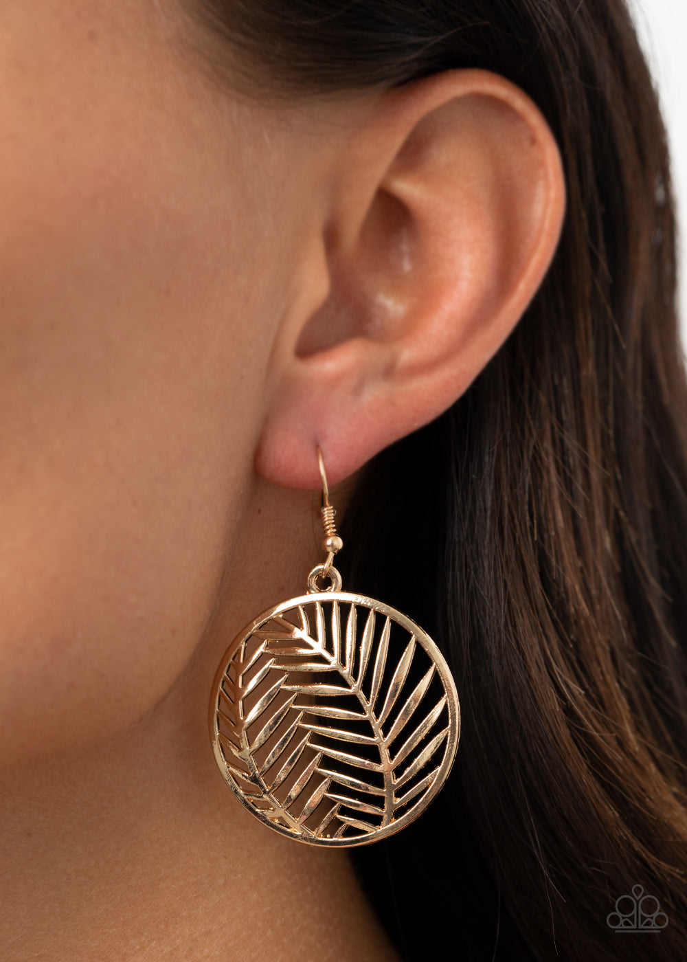 Paparazzi ♥ Palm Perfection - Gold ♥ Earrings
