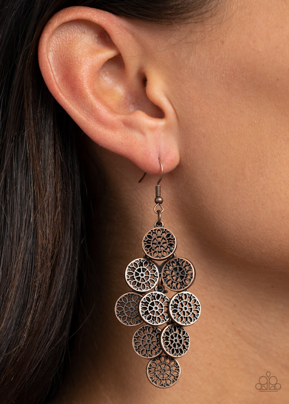 Paparazzi ♥ Blushing Blooms - Copper ♥ Earrings