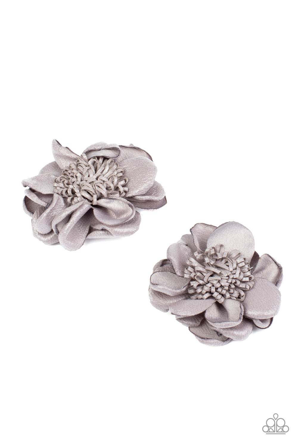 Paparazzi ♥ Full On Floral - Silver ♥ Hair Clip