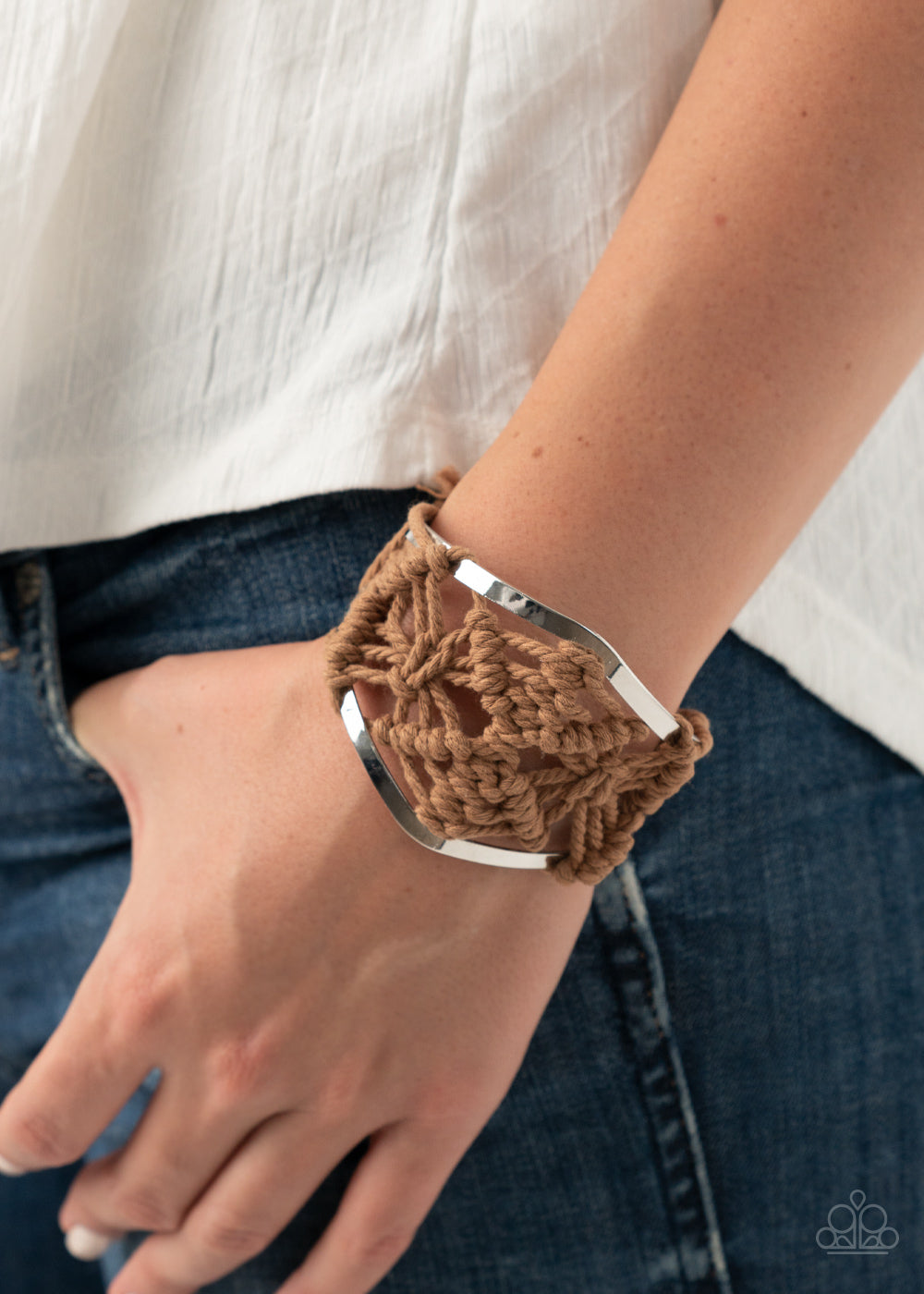 Paparazzi ♥ Macrame Mode - Brown ♥ Bracelet