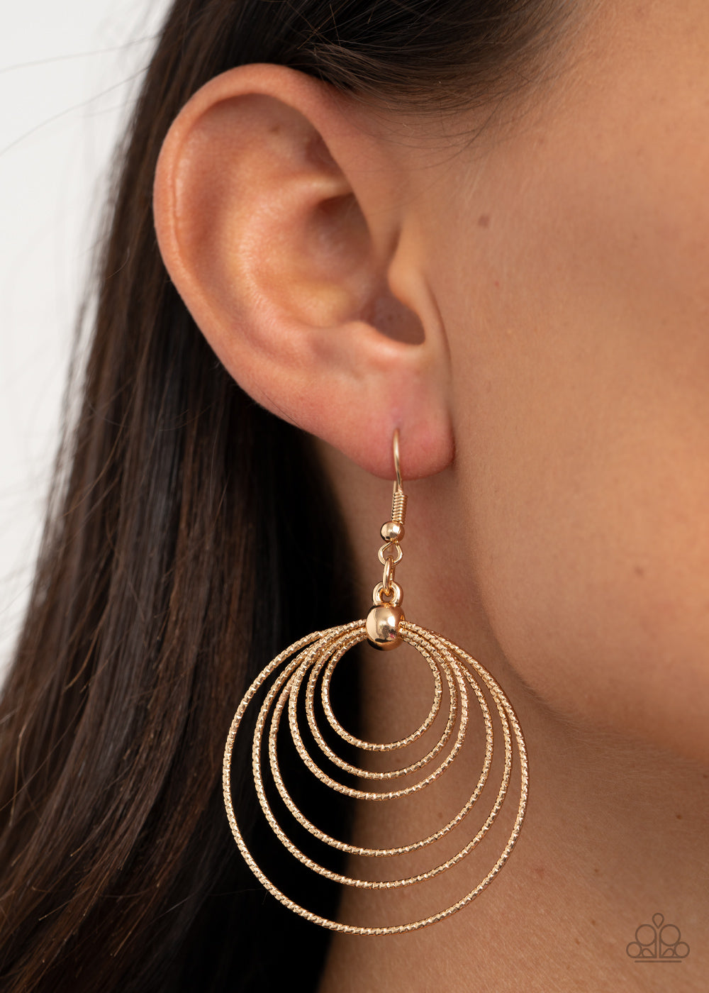 Paparazzi ♥ Elliptical Elegance - Gold ♥ Earrings