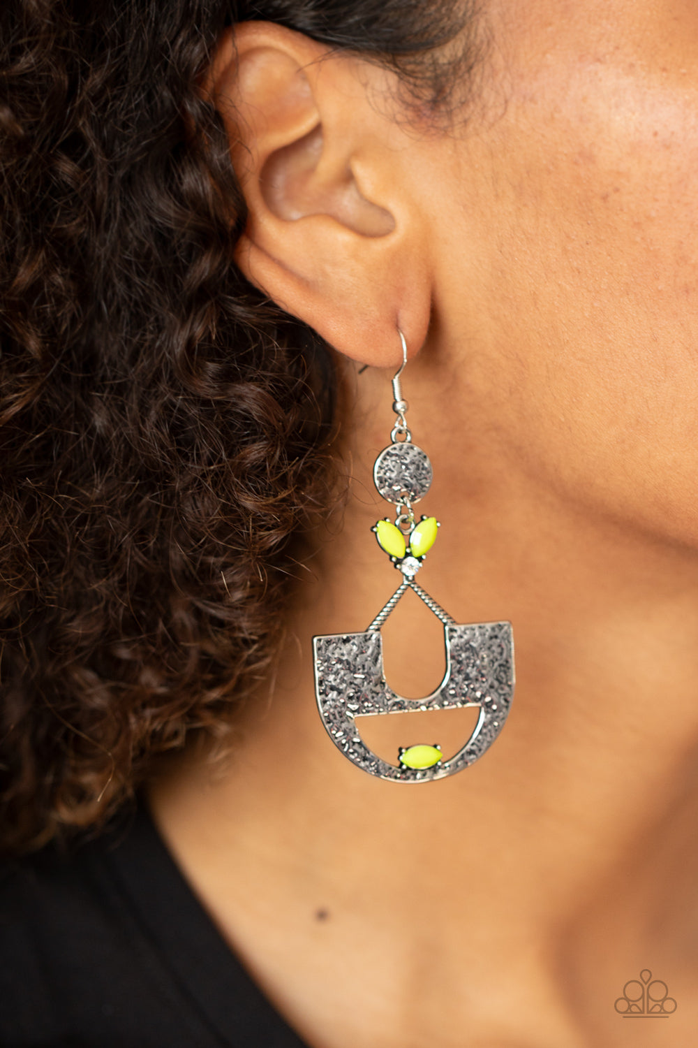 Paparazzi ♥ Modern Day Mecca - Yellow ♥ Earrings