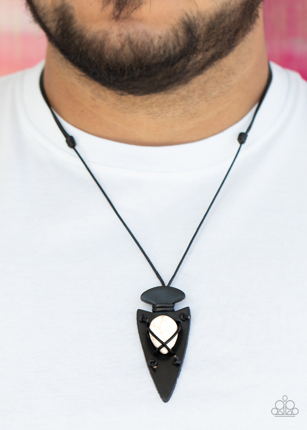 Paparazzi ♥ Hold Your ARROWHEAD Up High - White ♥ Necklace
