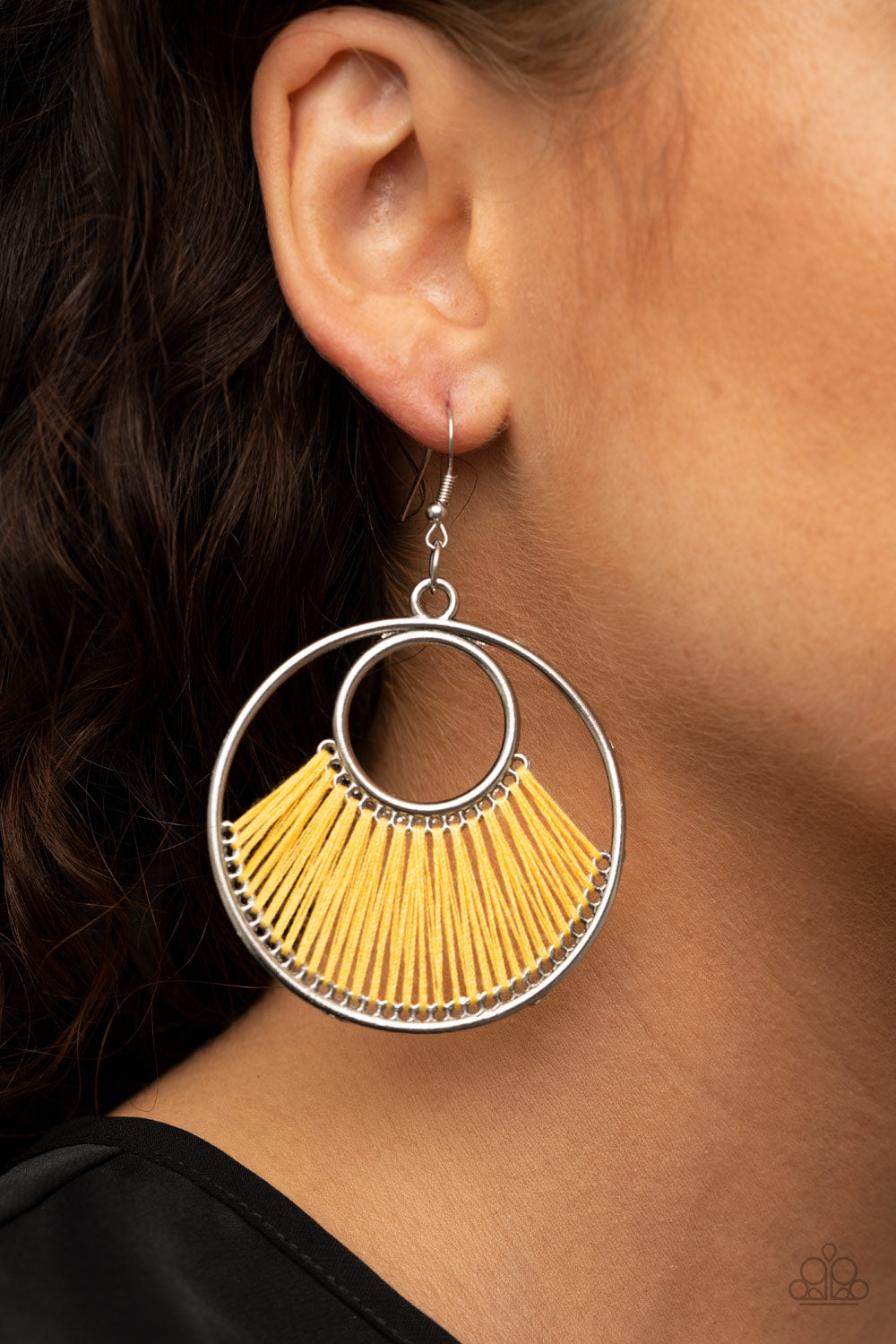 Paparazzi ♥ Really High-Strung - Yellow ♥ Earrings