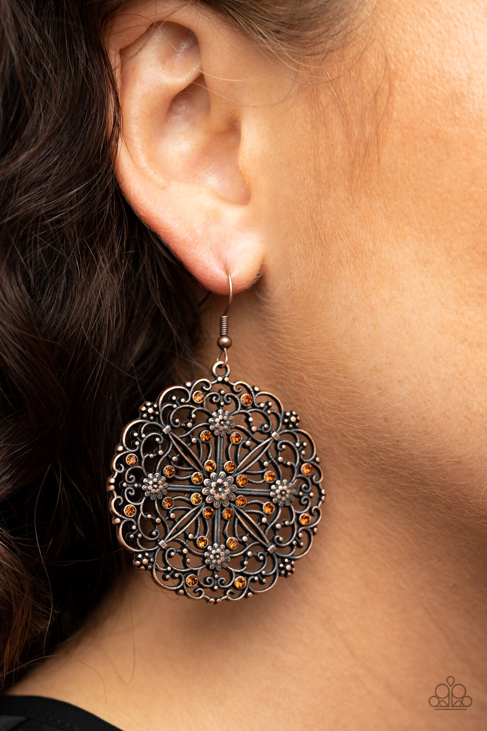 Paparazzi ♥ Oh MANDALA! - Copper ♥ Earrings