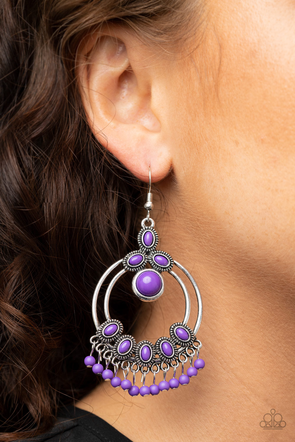 Paparazzi ♥ Palm Breeze - Purple ♥ Earrings