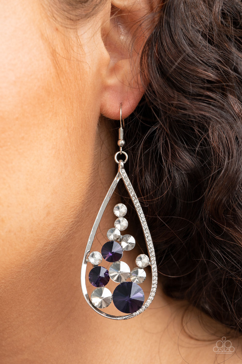Paparazzi ♥ Tempest Twinkle - Purple ♥ Earrings
