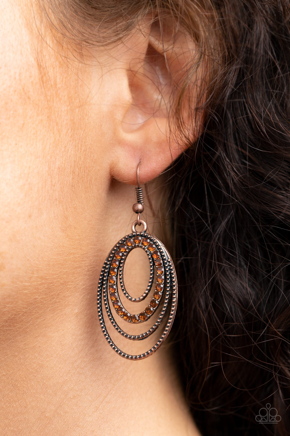 Paparazzi ♥ Date Night Diva - Copper ♥ Earrings
