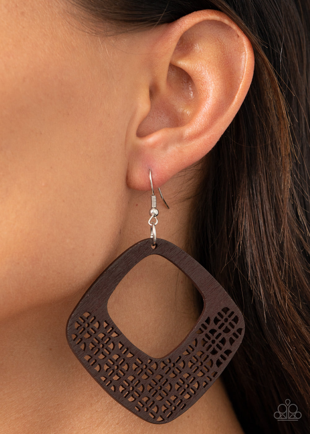 Paparazzi ♥ WOOD You Rather - Brown ♥ Earrings