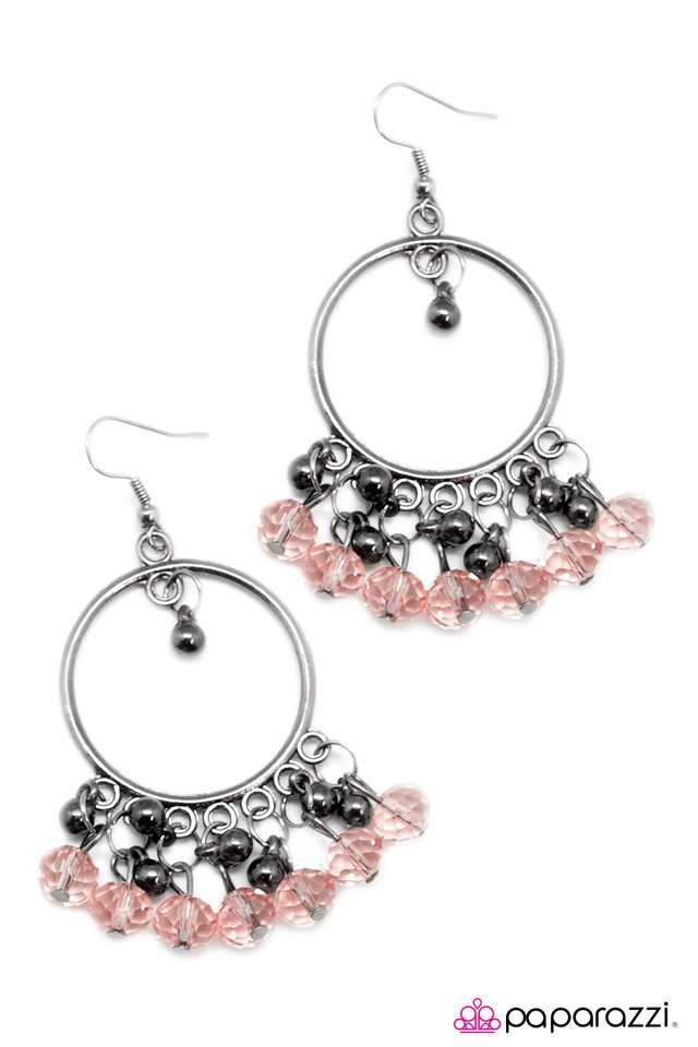 Paparazzi ♥ Twilight Zone - Pink ♥ Earrings