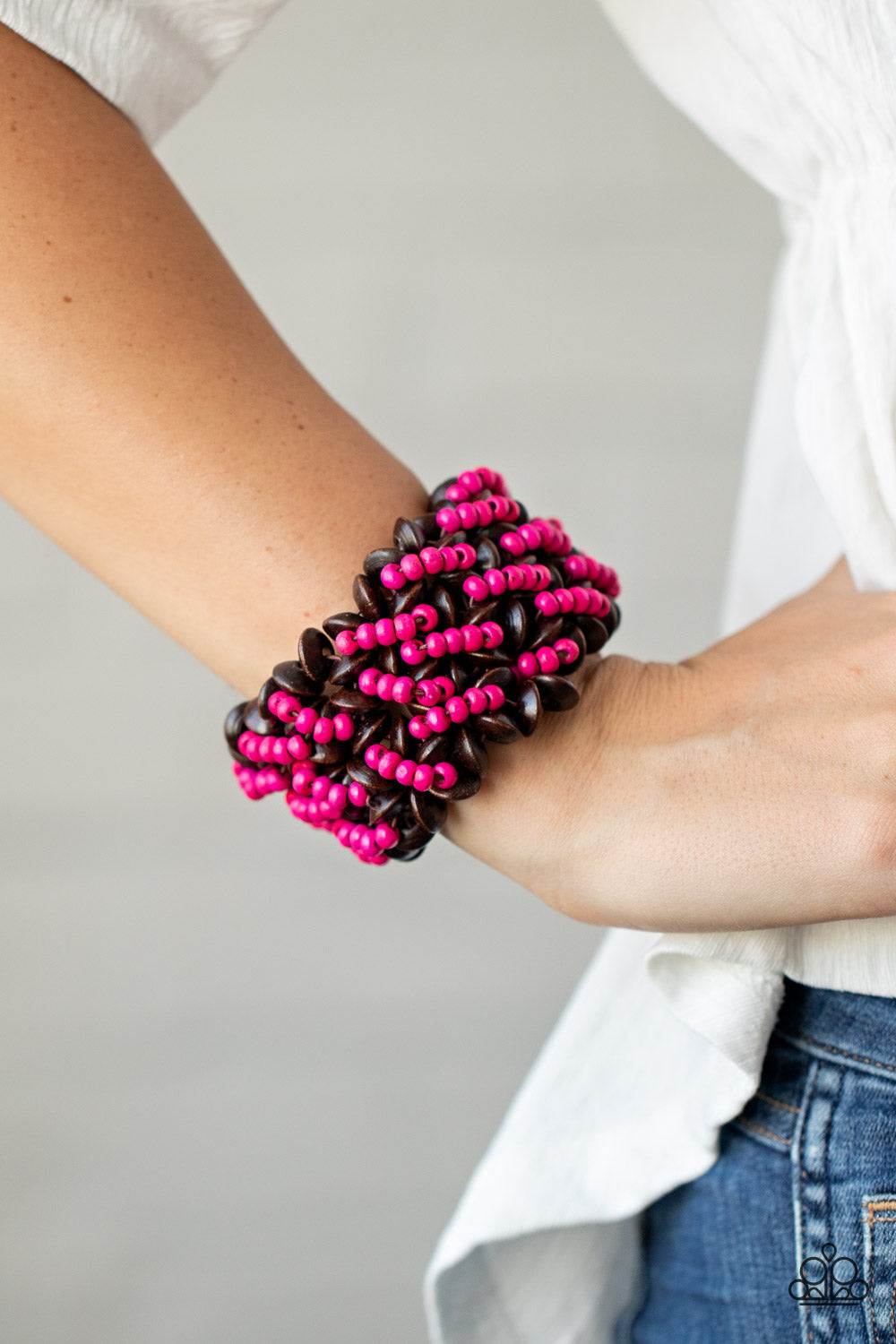 Paparazzi ♥ Cozy in Cozumel - Pink ♥ Bracelet