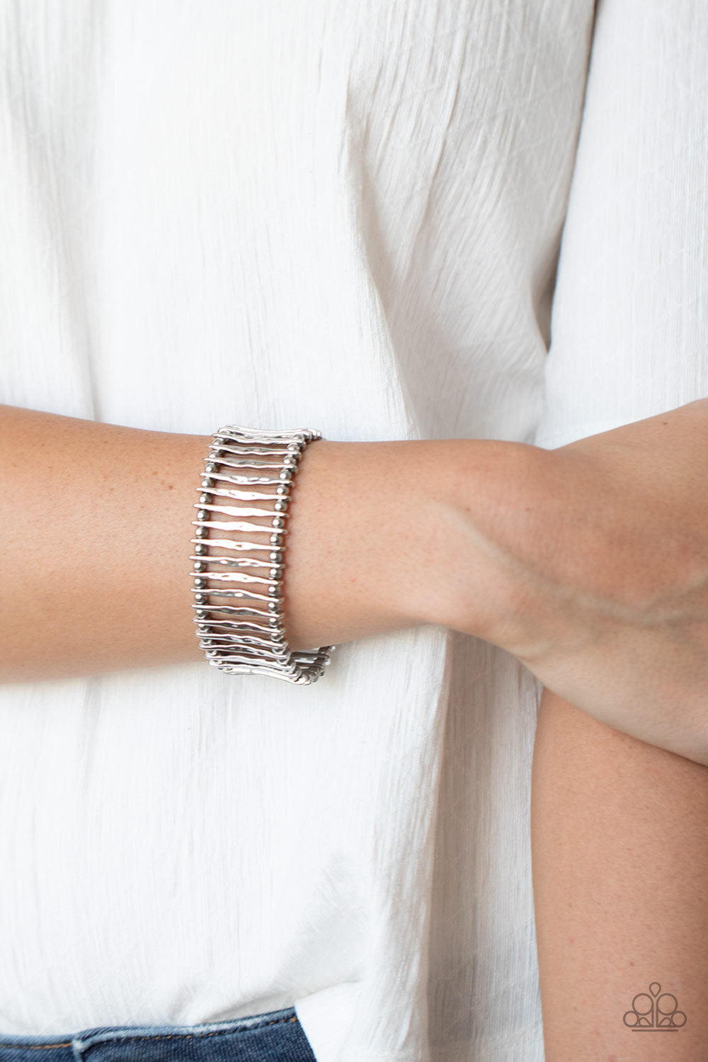 Paparazzi ♥ Rustic Rebellion - Silver ♥ Bracelet