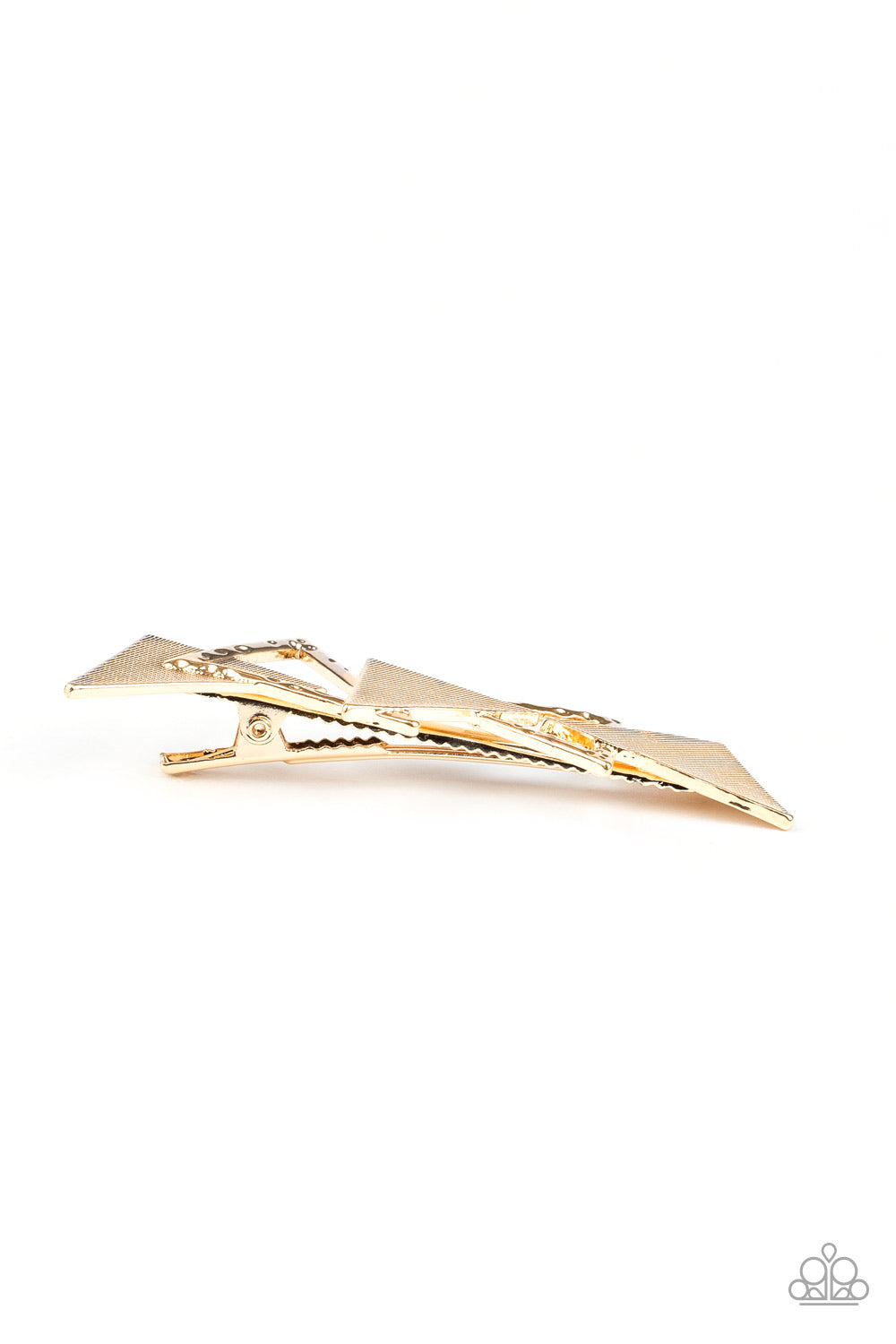 Paparazzi ♥ Know All The TRIANGLES - Gold ♥ Hair Clip