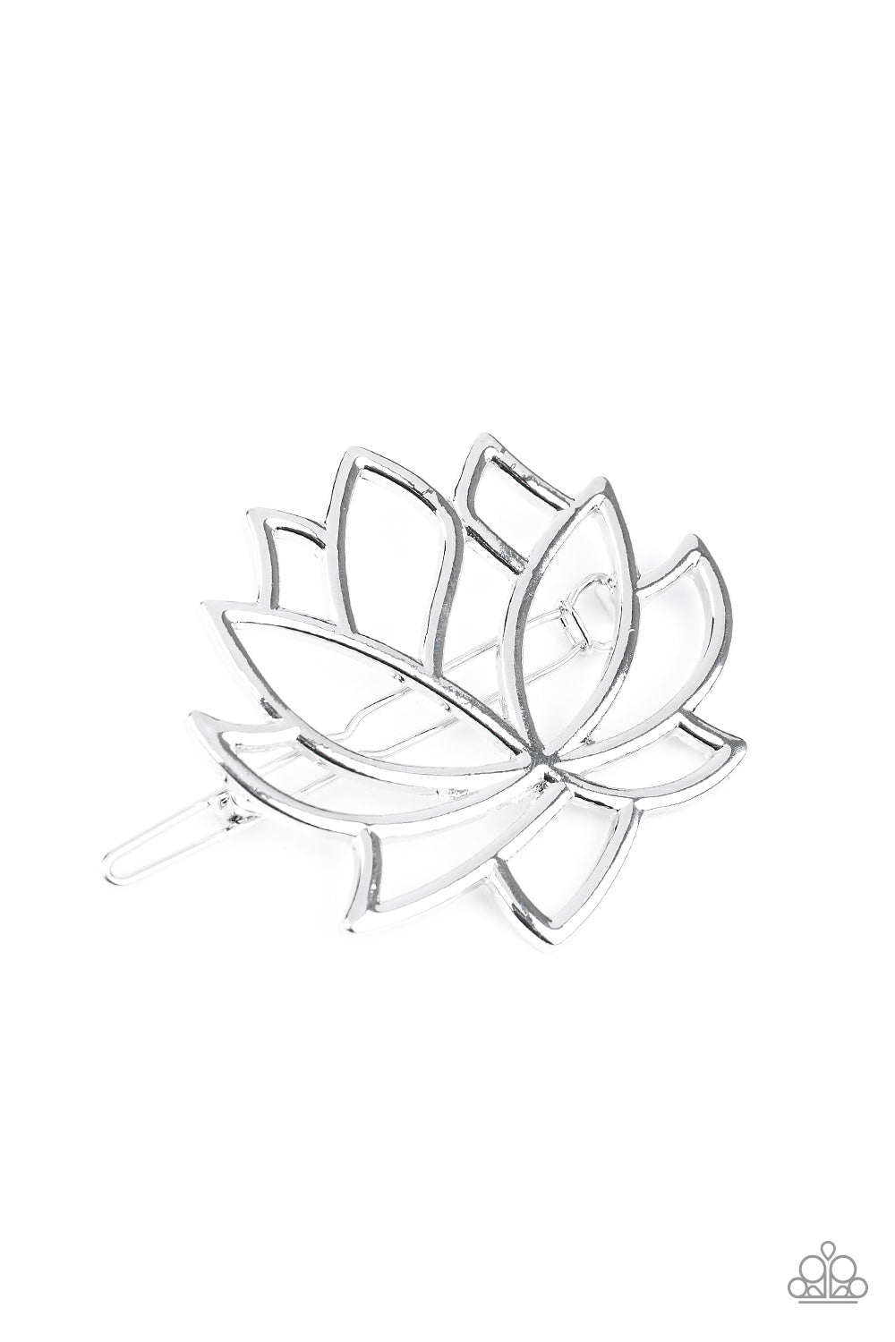 Paparazzi ♥ Lotus Pools - Silver ♥ Hair Clip