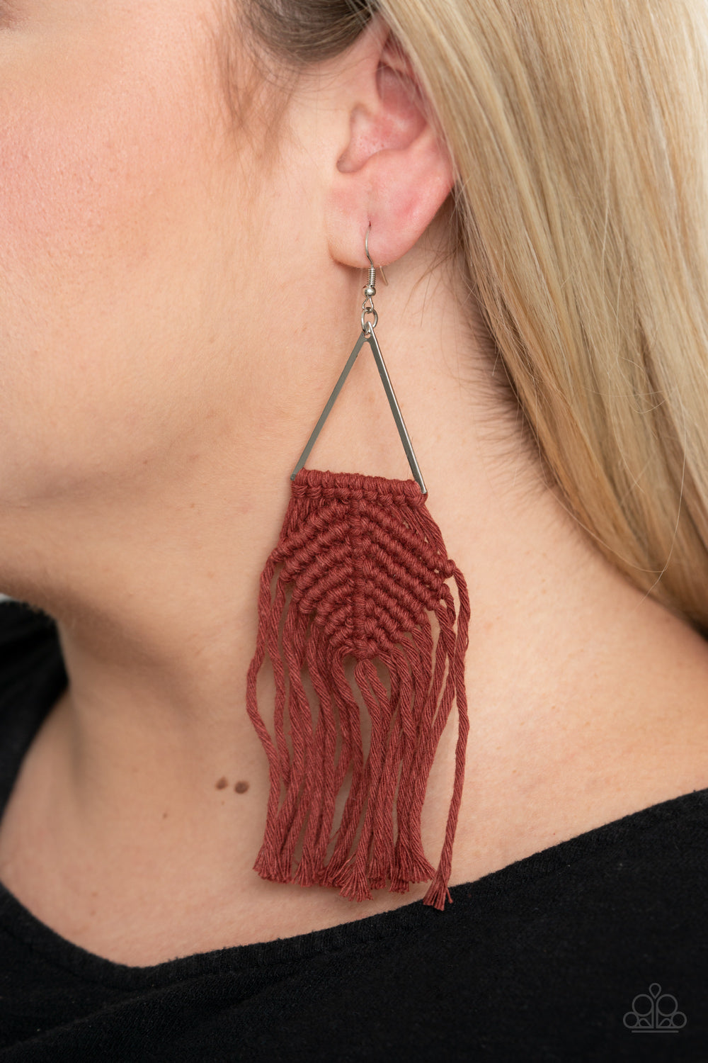 Paparazzi ♥ Macrame Jungle - Brown ♥ Earrings