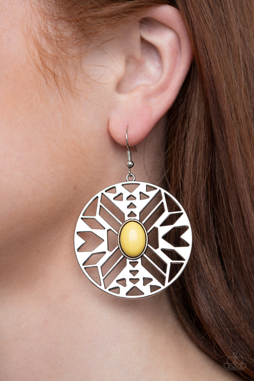 Paparazzi ♥ Southwest Walkabout - Yellow ♥ Earrings