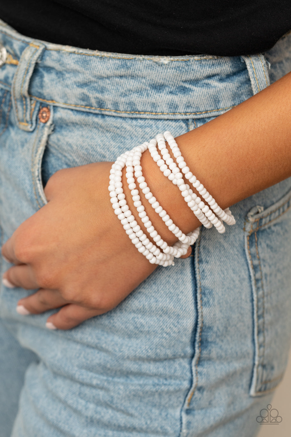 Paparazzi ♥ Thank Me LAYER - White ♥ Bracelet